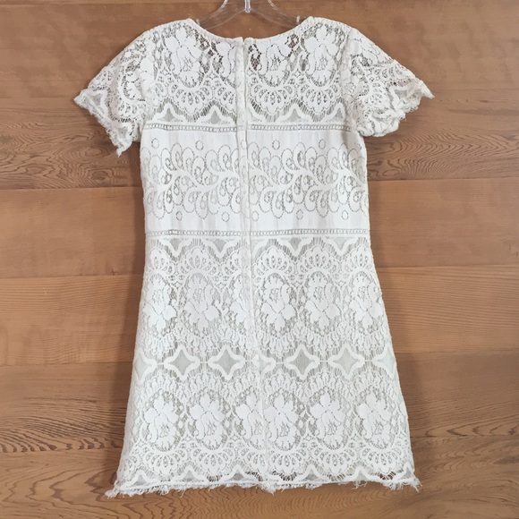 FREE PEOPLE ivory lace dress size 4 - Picture 3 of 3